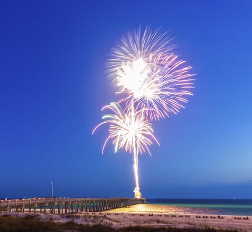 July 4 fireworks Panama City Beach Florida