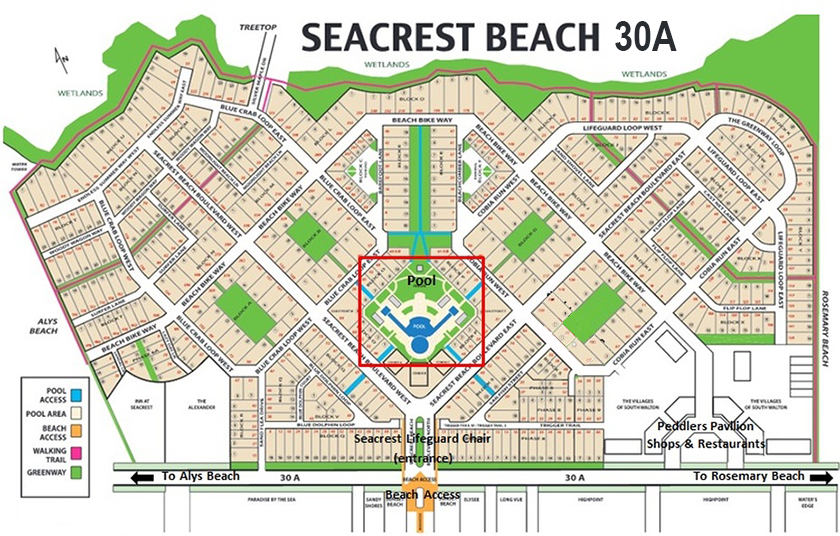 map of Seacrest Beach 30A