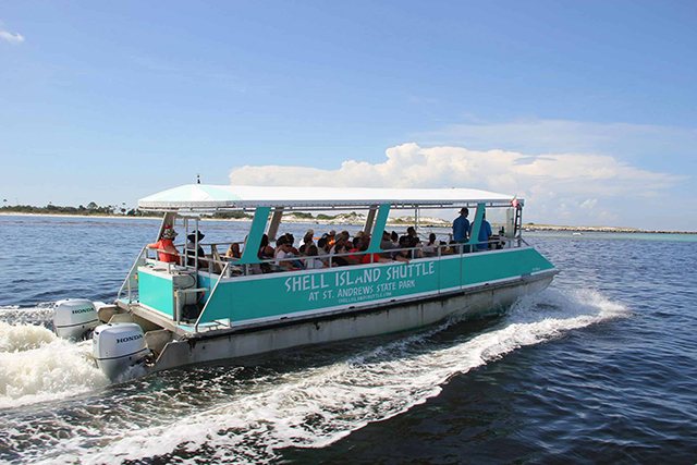 Shell Island Shuttle St. Andrews State Park